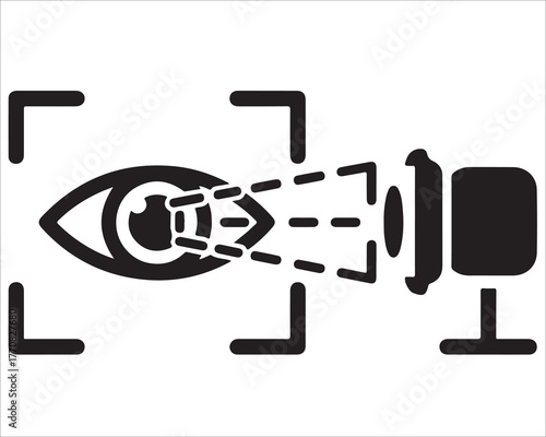 Biometric Eye Scan Technology Icon for Security and Access