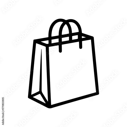 shopping bag vector icon