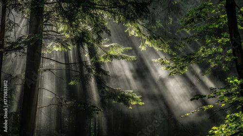 forest, nature, sun, tree, trees, landscape, light, green, sunlight, morning,...