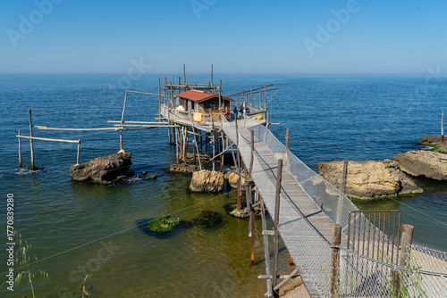 Italy, Abruzzo , Trabucchi Adriatico