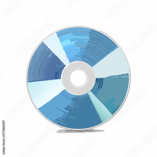 CD audio, DVD, DVD-ROM, CD, Blue-ray disc, isolé sur fond blanc, en gros plan 