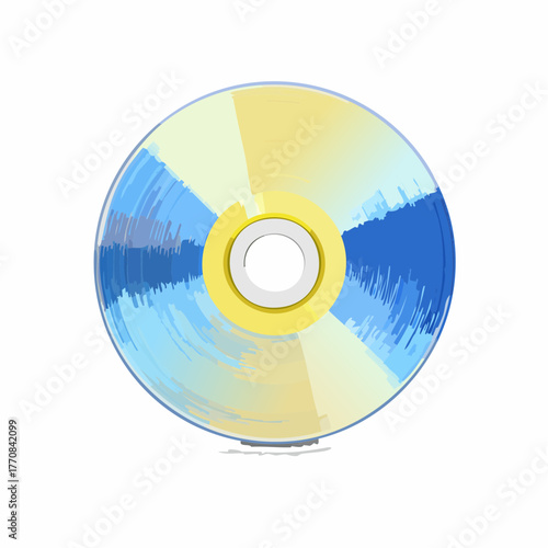 CD audio, DVD, DVD-ROM, CD, Blue-ray disc, isolé sur fond blanc, en gros plan 