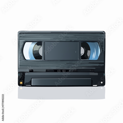 Cassette VHS pour magnétoscope, isolé sur fond blanc