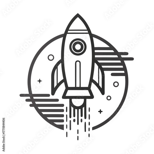 A fun cartoon spaceship rocket vector illustration is ready for space travel