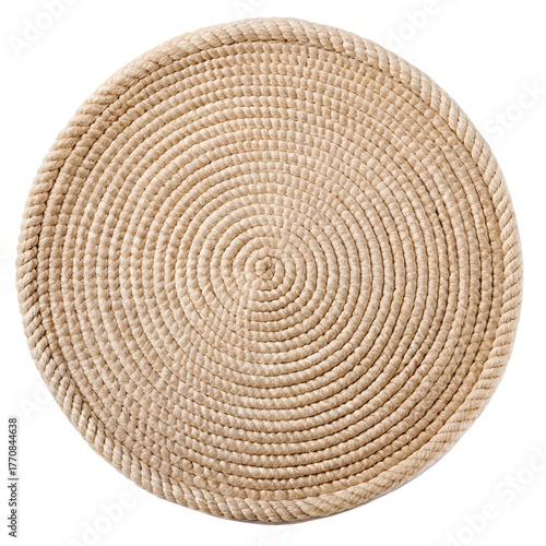 Wallpaper Mural Woven straw plate or placemat isolated on white background Torontodigital.ca