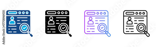 Recruitment Icon Multiple Style Vector Illustration

