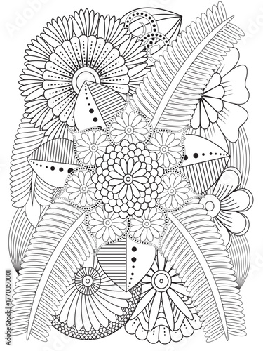 PrintFlowers Coloring Pages For Adules