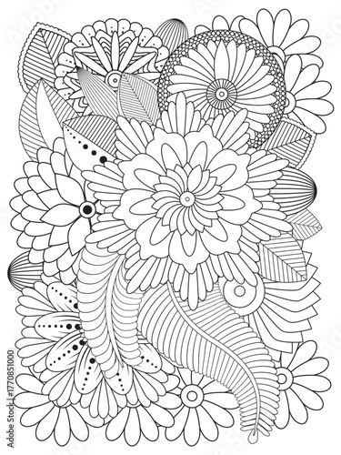 PrintFlowers Coloring Pages For Adules