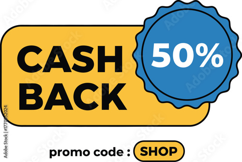 Exciting 50% cashback offer with a shopping promo code for great savings