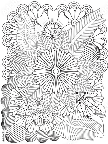PrintFlowers Coloring Pages For Adules