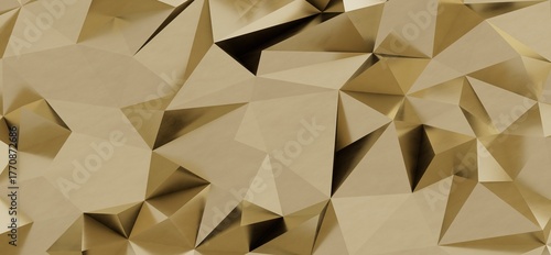 Gold polygonal abstract bac...