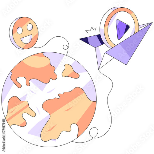 An illustration design of global video