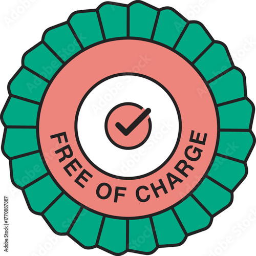 Attractive free of charge badge illustration for any purpose.