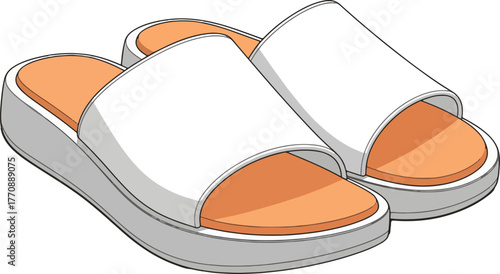 Pair of stylish platform sandals for summer wear