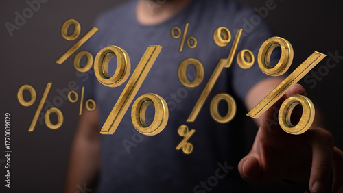 Abstract image of golden pe...