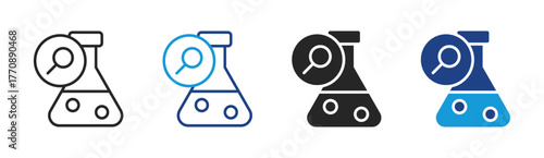 Lab Testing icon set multiple style collection