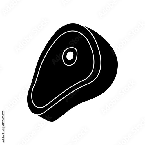 Meat icon vector . Steak illustration sign. BBQ symbol. Food logo. Brazier mark.