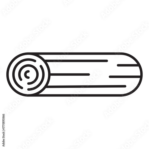 Wooden log icon vector. Wood illustration sign. Tree symbol or logo.