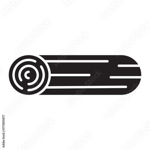 Wooden log icon vector. Wood illustration sign. Tree symbol or logo.