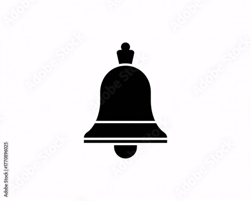 Modern notification bell icon symbolizing alerts, updates, and important announcements for digital platforms and services