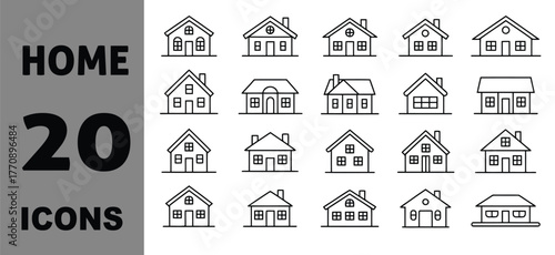 House icons collection vector