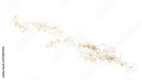 gold sparkles dust particles on transparent background