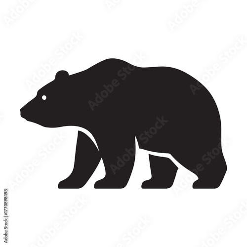 Majestic grizzly bear wild animal illustration