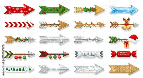 Collection of christmas arrows