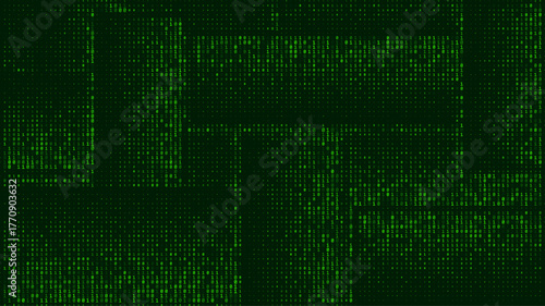 Blue digital background with pixel grid pattern and abstract tech elements for modern data visualization and network design. Technology futuristic background