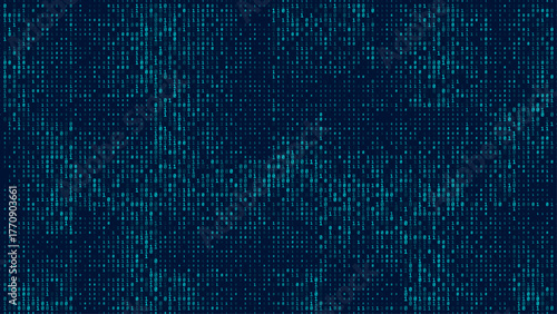 Creative vector illustration of stream of binary code. Computer matrix background art design. Digits on screen. Abstract concept graphic data, technology, decryption, algorithm, encryption element 