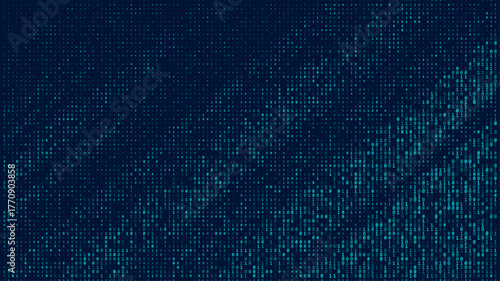 Binary computer code on black background, abstract illustration	