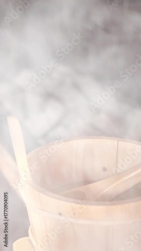 Animated Sauna Instagram Story Video with Steam Overlay