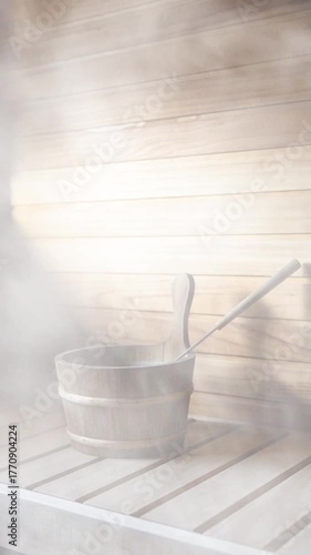 Animated Sauna Instagram Story Video with Steam Overlay