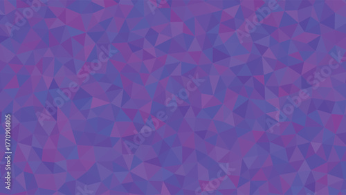 Purple geometric shapes cover the entire abstract background