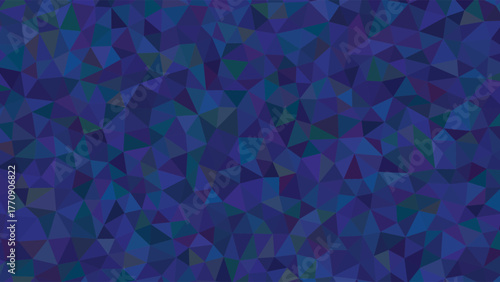 A close-up view of a mosaic pattern with blue triangles