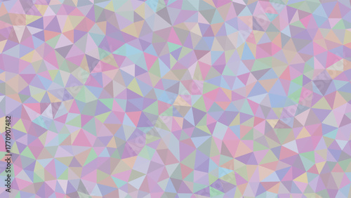 Abstract pastel geometric pattern of triangles, soft color gradient, polygon background