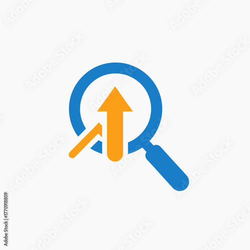 Business Growth Analysis, Magnifying Glass with Upward Arrow, Minimal Icon, Flat Vector, White Background, Conceptual Free Download Business Growth Analysis, Magnifying Glass with Upward Arrow, Minimal Icon, Flat Vector, White Background, Conceptual - GFXLoad