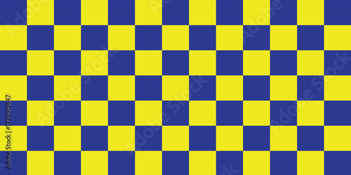 Yellow and blue checkered pattern, Seamless checkered pattern. vector.