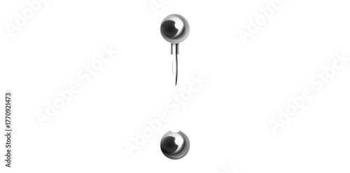 Realistic Stainless Steel Tongue Ear Ring Jewelry Vector Illustration.