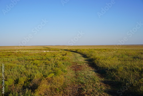 Scenic country road across the Great Plains