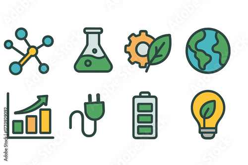 Ecology, sustainability line icon set. Eco-friendly, nature conservation symbols