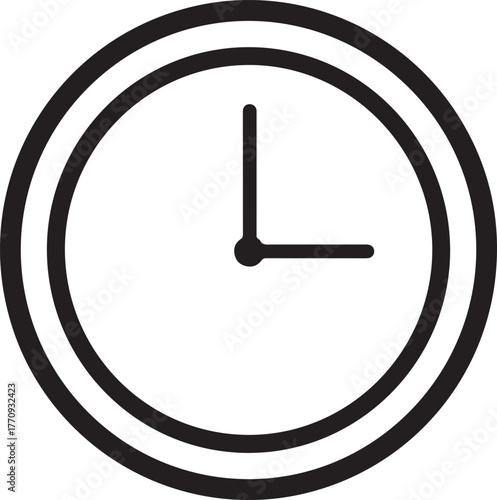 Minimalist Clock Illustration Representing Time Management and Schedule Efficiency