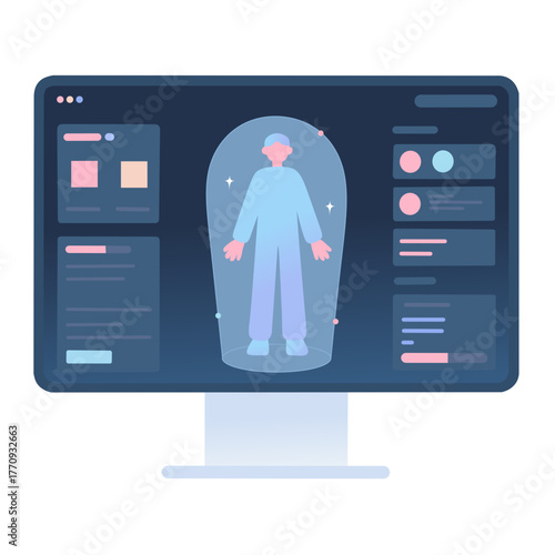 AI and human interaction concept