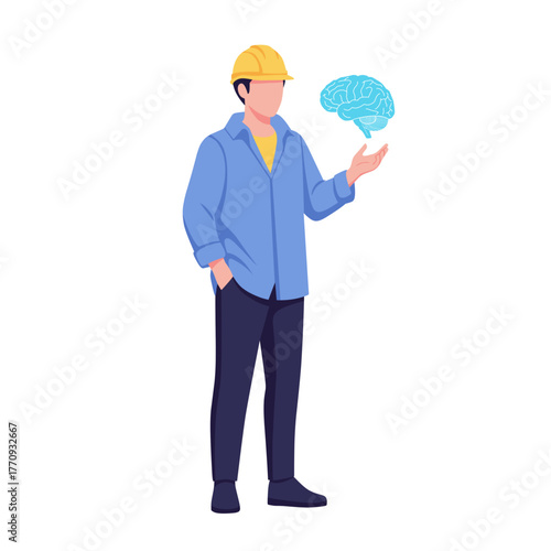 AI and human interaction concept