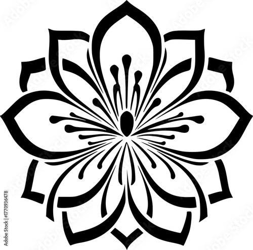 Flower - High Quality Vector Logo - Vector illustration ideal for T-shirt graphic
