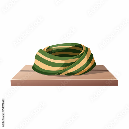 Wool scarf folded on a table