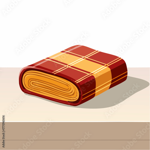 Wool scarf folded on a table