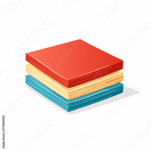 Stack of folded napkins