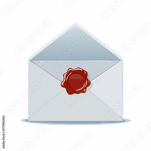 Envelope sealed with wax stamp