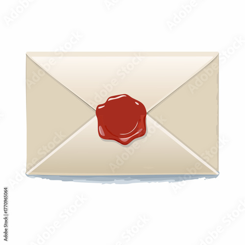 Envelope sealed with wax stamp